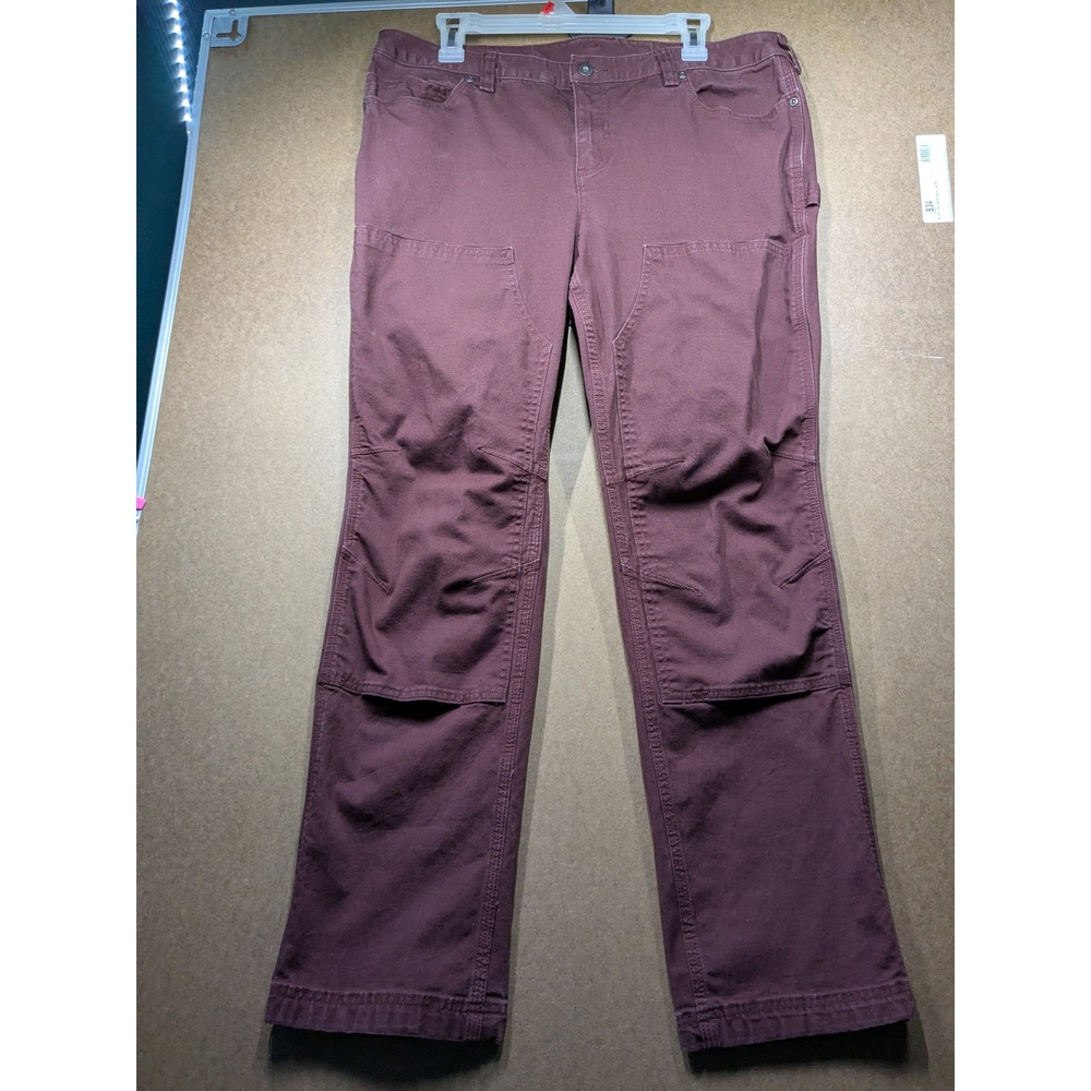 Duluth Trading Co Fire Hose Double Front Work Pants Burgundy 16 x 31